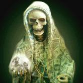 Santa muerte de dinero riqueza y prosperidad hechizo